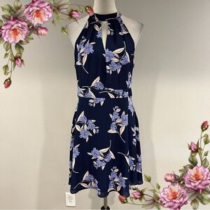 Express floral Halter Neck Mini Sundress size 12 in cottagecore style